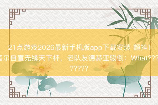 21点游戏2026最新手机版app下载安装 颤抖！马奎尔自宣无缘天下杯，老队友德赫亚驳倒：What??????